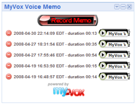MyVox Voice Memo screenshot